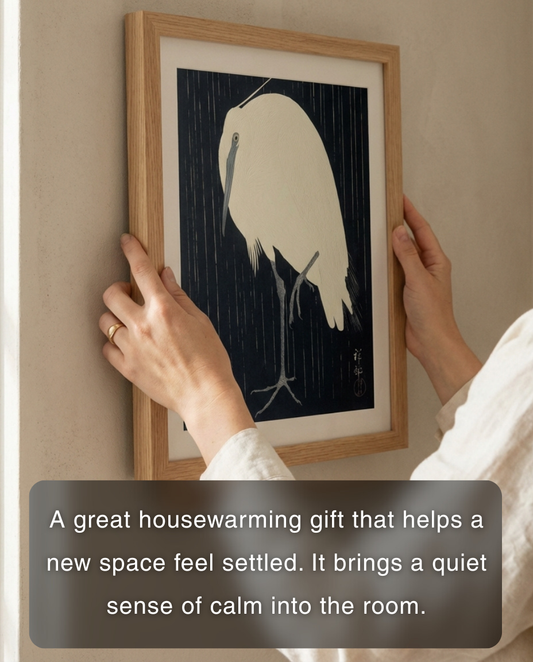 The Egret in the Rain