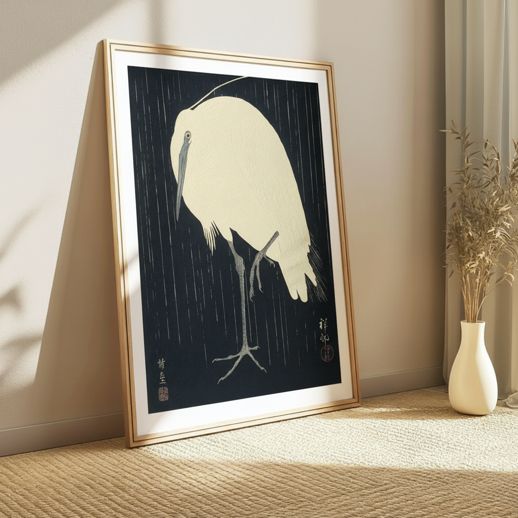 The Egret in the Rain