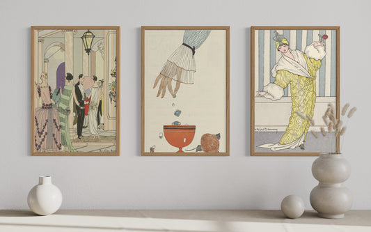 3 Art Print Set - The Gatsby Era