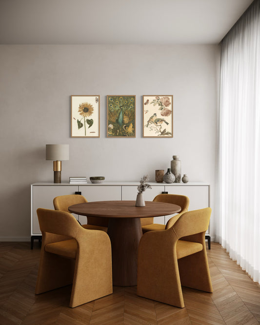 3 Art Print Set - The Chateau´s Garden