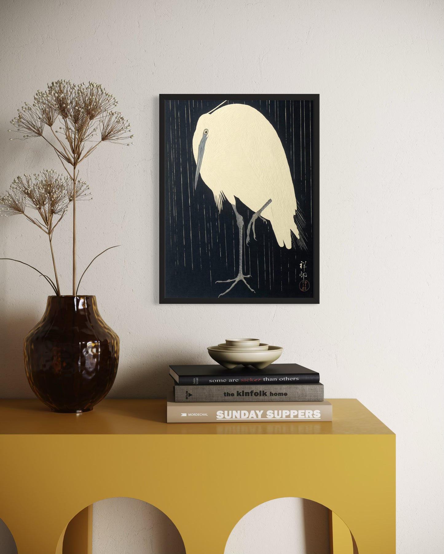 The Egret in the Rain